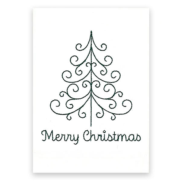 Merry Christmas Swirl Tree (Cardstock)