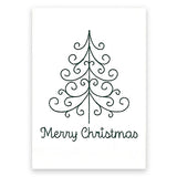 Merry Christmas Swirl Tree (Cardstock)