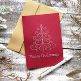 Merry Christmas Swirl Tree (Cardstock)
