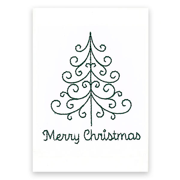 Merry Christmas Swirl Tree (Cardstock)