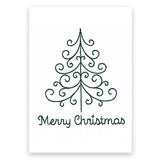 Merry Christmas Swirl Tree (Cardstock)