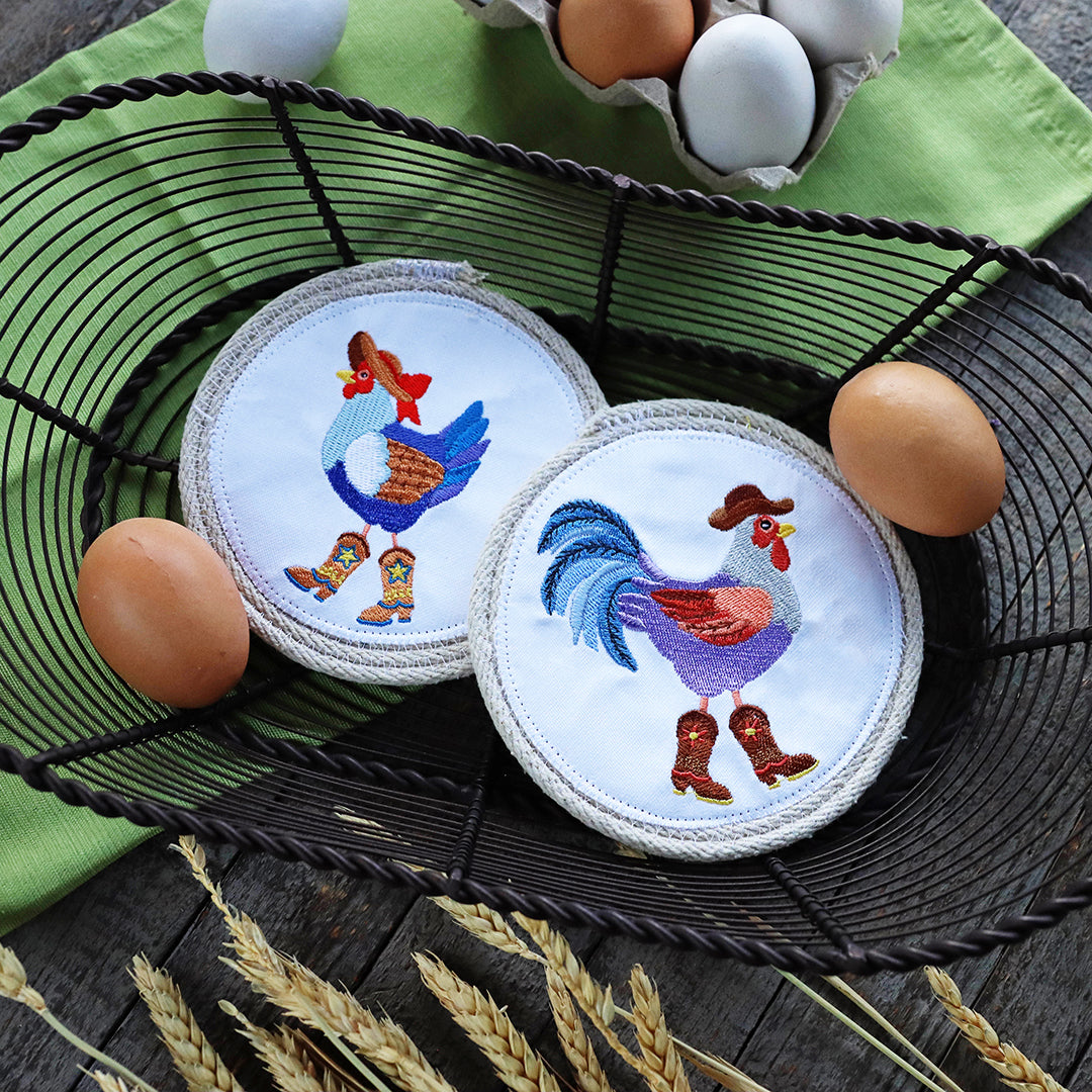 Sassy Cowgirl Hen in Boots