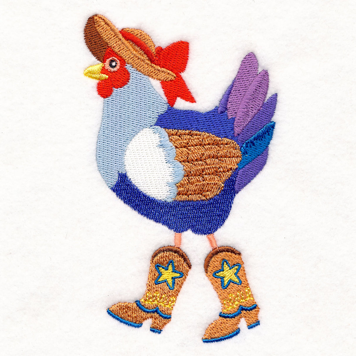 Sassy Cowgirl Hen in Boots