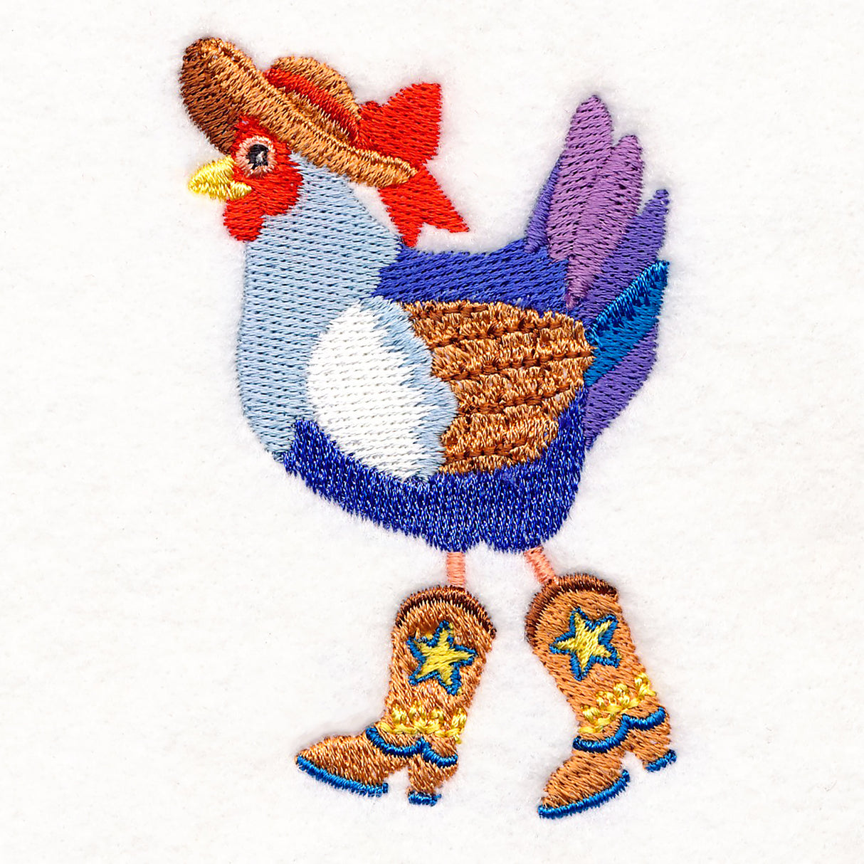 Sassy Cowgirl Hen in Boots