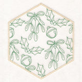 Festive Stitches Quilt Hexagon - Mistletoe