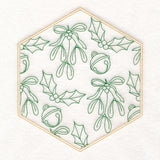 Festive Stitches Quilt Hexagon - Mistletoe