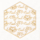 Festive Stitches Quilt Hexagon - Noel