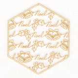 Festive Stitches Quilt Hexagon - Noel