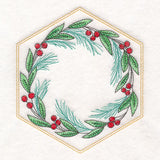 Festive Stitches Quilt Hexagon - Botanicals