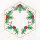 Festive Stitches Quilt Hexagon - Holly
