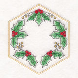Festive Stitches Quilt Hexagon - Holly