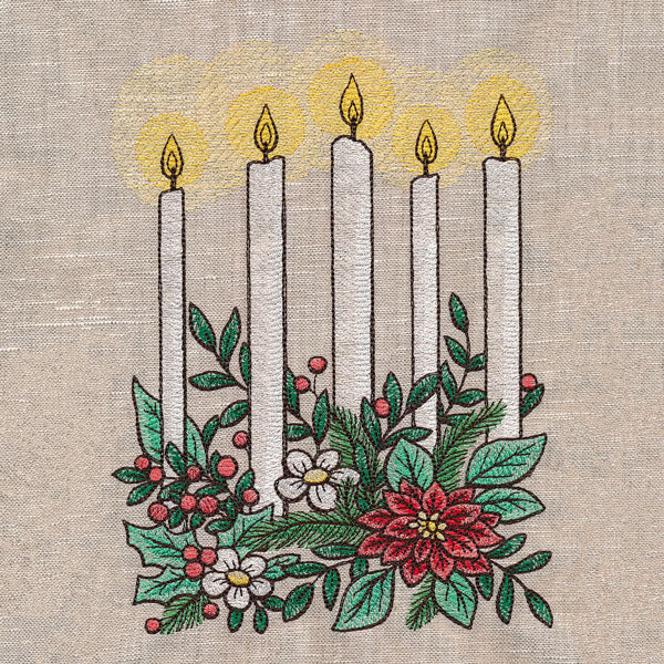 Holiday Candlelight Square Border