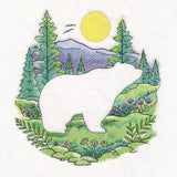 Mountain Bear Silhouette (Embossed)
