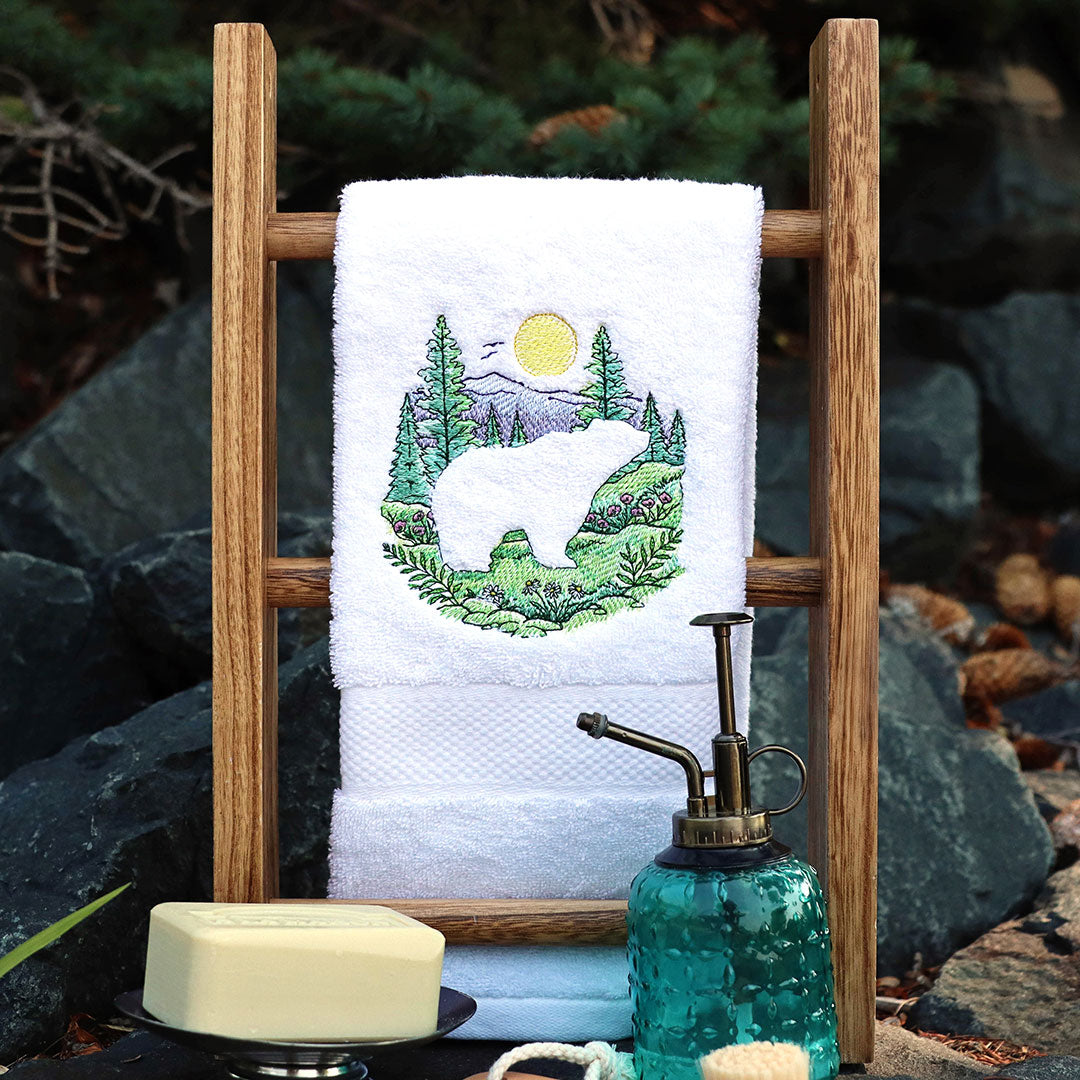 Mountain Bear Silhouette (Embossed)