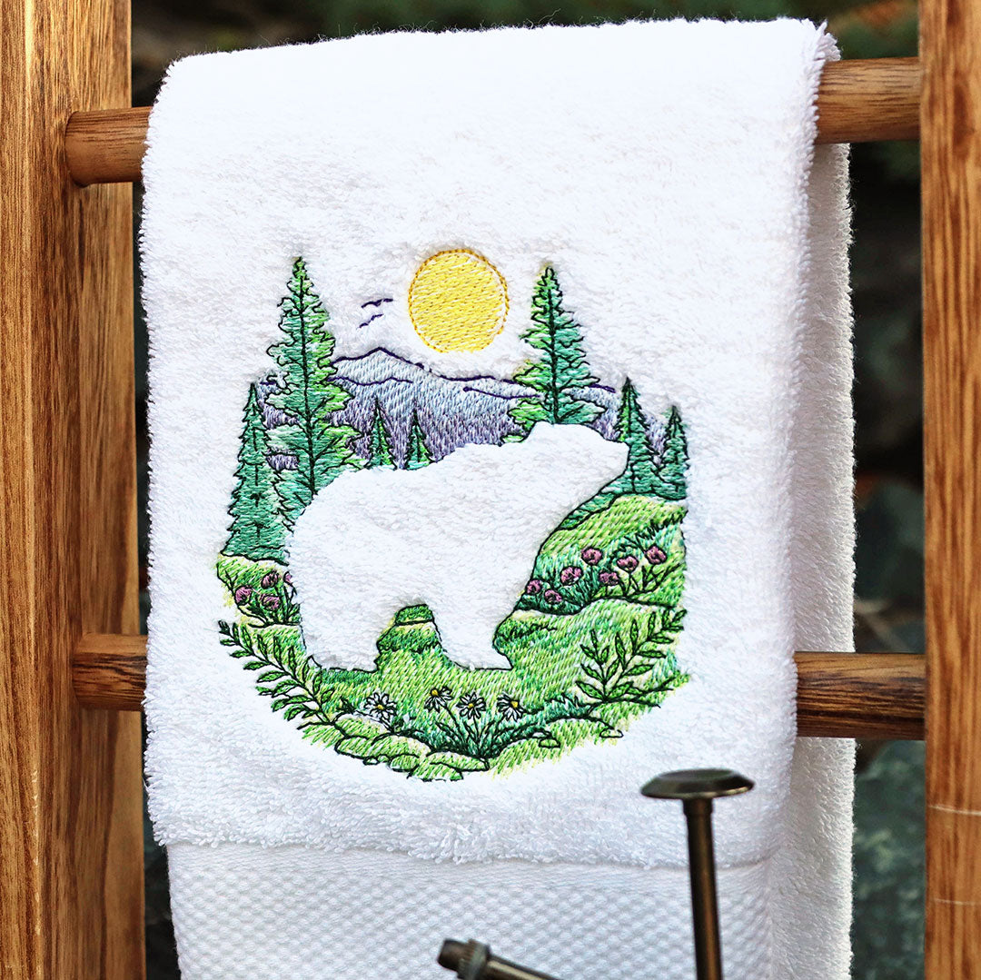 Mountain Bear Silhouette (Embossed)