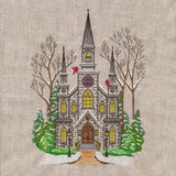 Classic Winter Church Scene