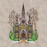 Classic Winter Church Scene