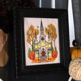 Classic Fall Church Scene