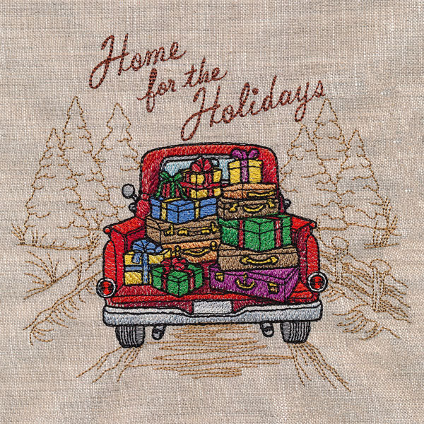 Home for the Holidays Retro Truck