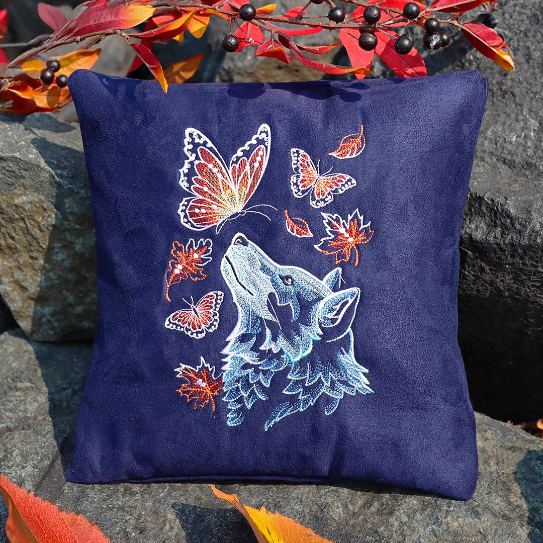 Autumn Wolf with Butterflies