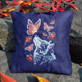 Autumn Wolf with Butterflies