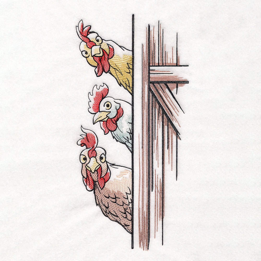 Peeking Farm Chicken Stack