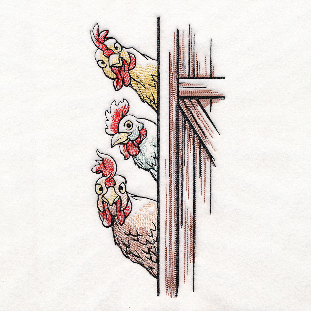 Peeking Farm Chicken Stack