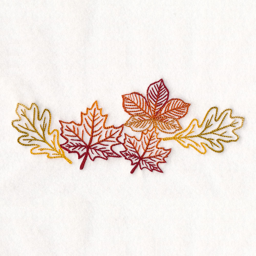 Golden Autumn Leaves Border