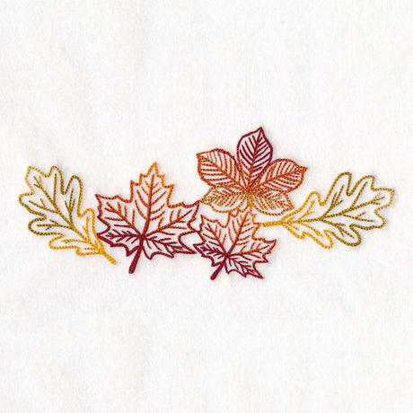 Golden Autumn Leaves Border