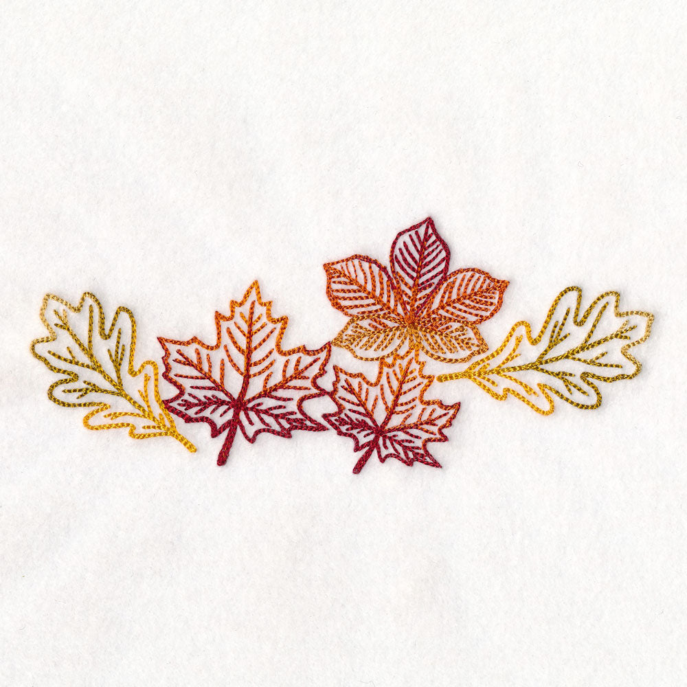 Golden Autumn Leaves Border