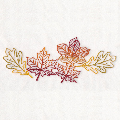Golden Autumn Leaves Border