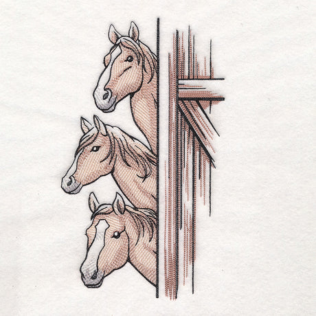 Peeking Farm Horse Stack
