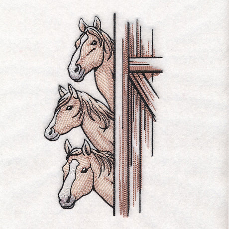 Peeking Farm Horse Stack