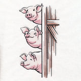 Peeking Farm Pig Stack