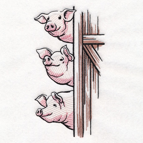 Peeking Farm Pig Stack