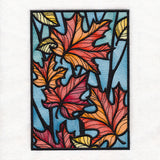 Stained Glass Autumn Leaves
