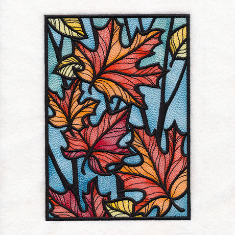 Stained Glass Autumn Leaves