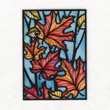 Stained Glass Autumn Leaves
