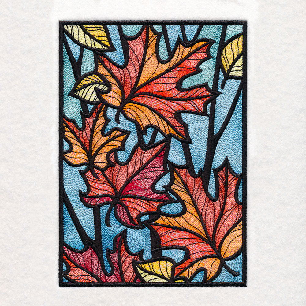 Stained Glass Autumn Leaves