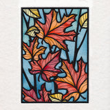 Stained Glass Autumn Leaves