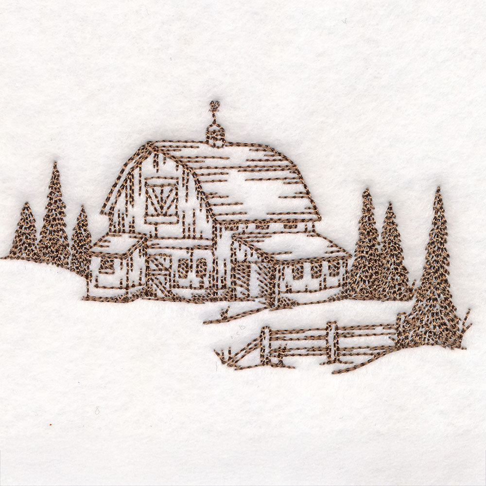 Classic Christmas Scene - Barn