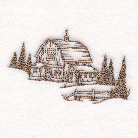 Classic Christmas Scene - Barn