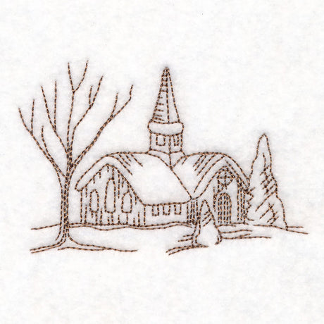 Classic Christmas Scene - Church
