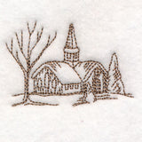 Classic Christmas Scene - Church