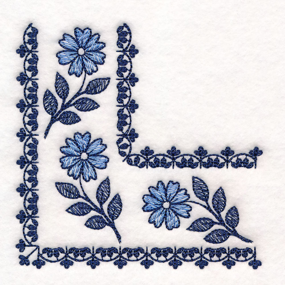 Delicate Delft Corner - Flower 1