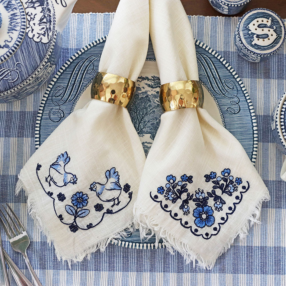 Delicate Delft Corner - Flower 2