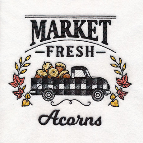 Fresh Market Autumn Retro Truck - Acorns