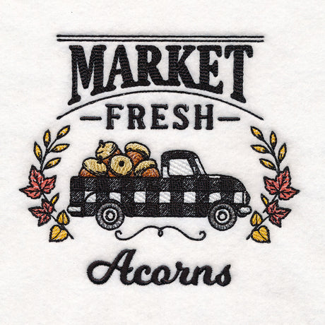 Fresh Market Autumn Retro Truck - Acorns