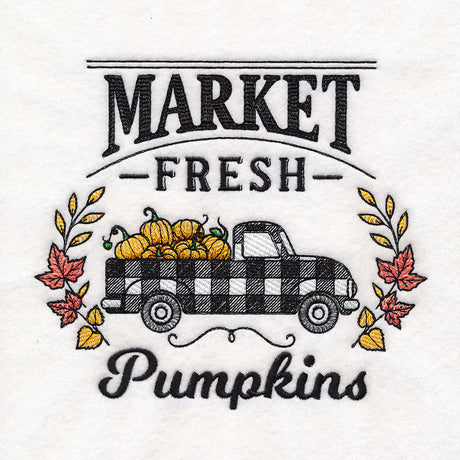Fresh Market Autumn Retro Truck - Pumpkins