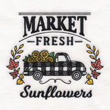 Fresh Market Autumn Retro Truck - Sunflowers